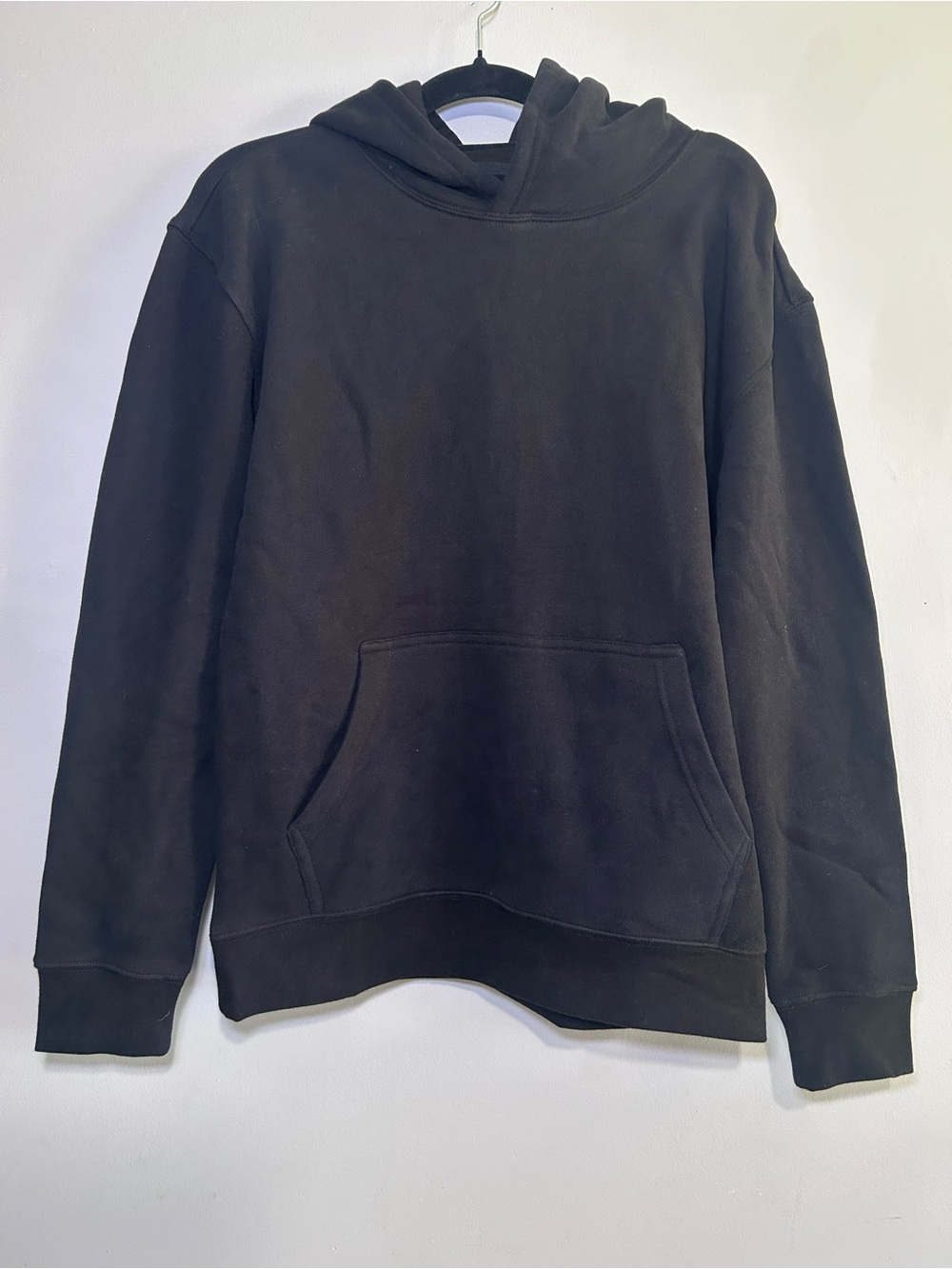 Quince Black Fleece Pullover Hoodie Women’s Medium Soft Cozy Sweatshirt NW